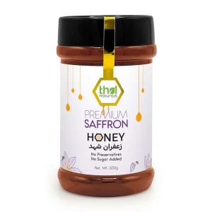 Premium Saffron Honey – pour honey with saffron, no preservatives, no sugar added